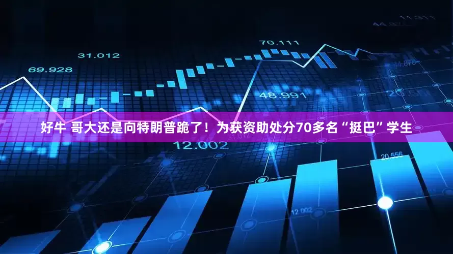 好牛 哥大还是向特朗普跪了！为获资助处分70多名“挺巴”学生