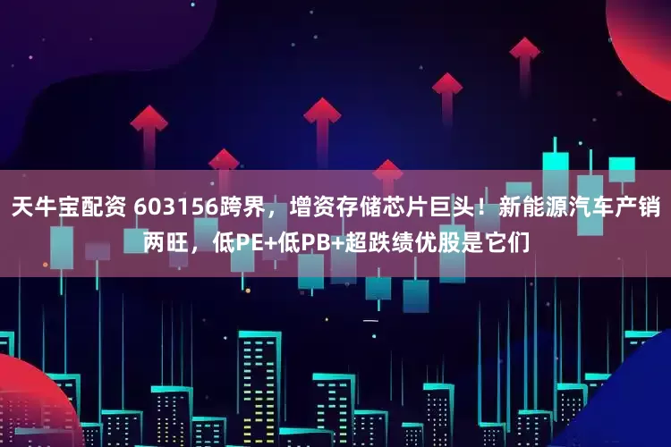 天牛宝配资 603156跨界，增资存储芯片巨头！新能源汽车产销两旺，低PE+低PB+超跌绩优股是它们